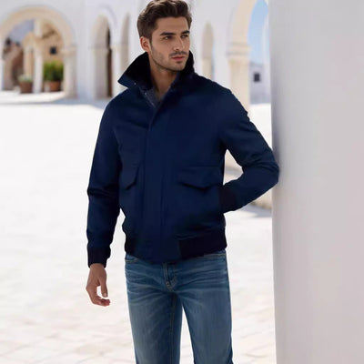 Herren stylischer Übergangsjacke mit hohem Kragen Aliams