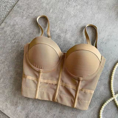 Ida | Figurbetontes Bustier-Top mit Bügel-Cups und transparenter Mesh-Struktur
