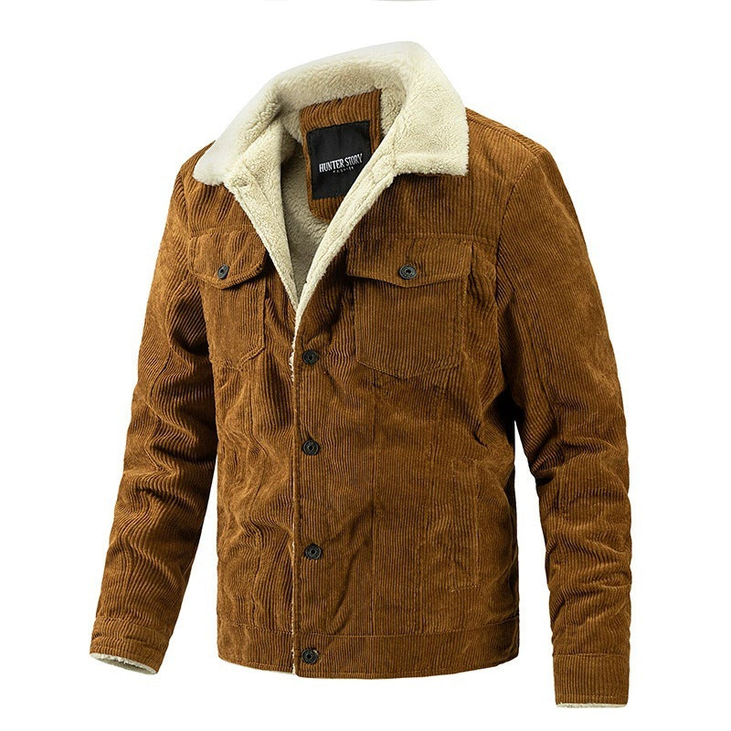 Herren warme Cordjacke mit Teddyfell Aliams