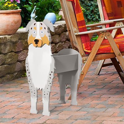 Australian Shepherd Planter Pot