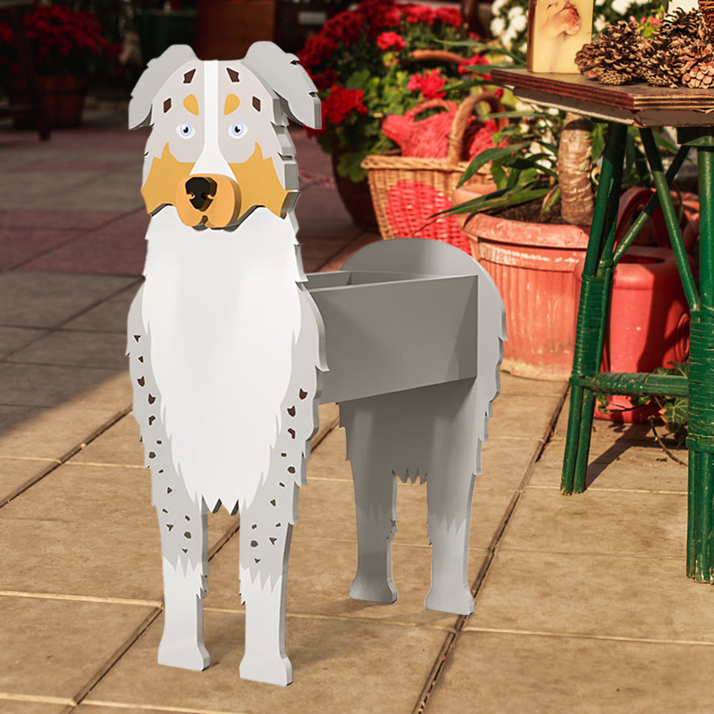 Australian Shepherd Planter Pot