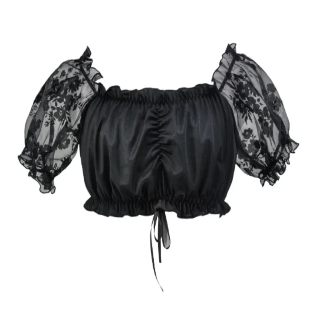 Dirndlbluse Mit Rüschen Für Damen | Kurzarm