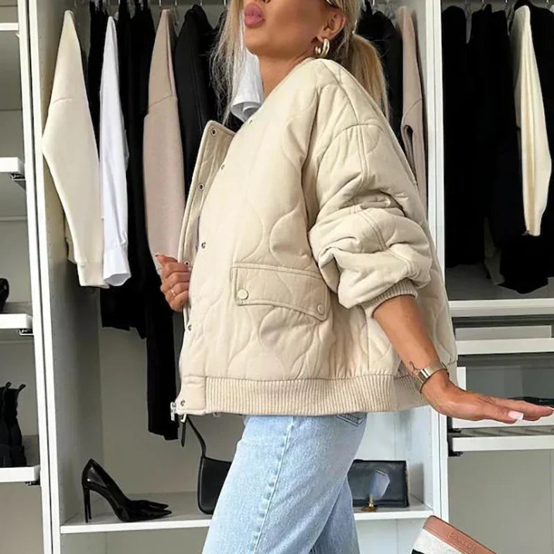 Warme gesteppte Bomberjacke