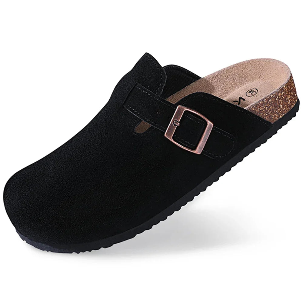 Unisex Klassisch Gürtel Detail Flache Clogs | Sommer