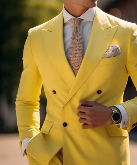 Zweireihiger Hochzeitsgastanzug Für Herren | Formell