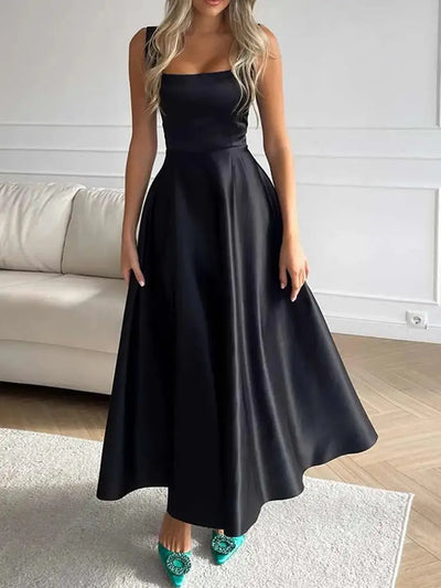 Elegantes Ausgestelltes Damenkleid | Maxi