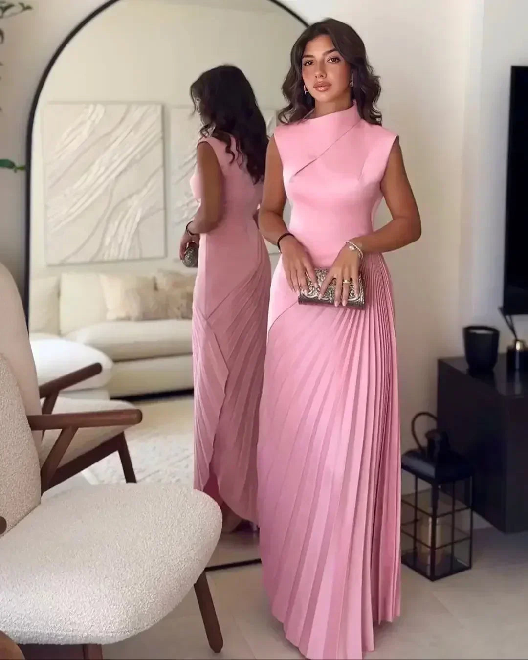 Ellison - Klassisches, Drapiertes Maxikleid im Maxi-Stil