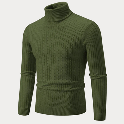 Schmal geschnittener Rollkragenpullover für Herren