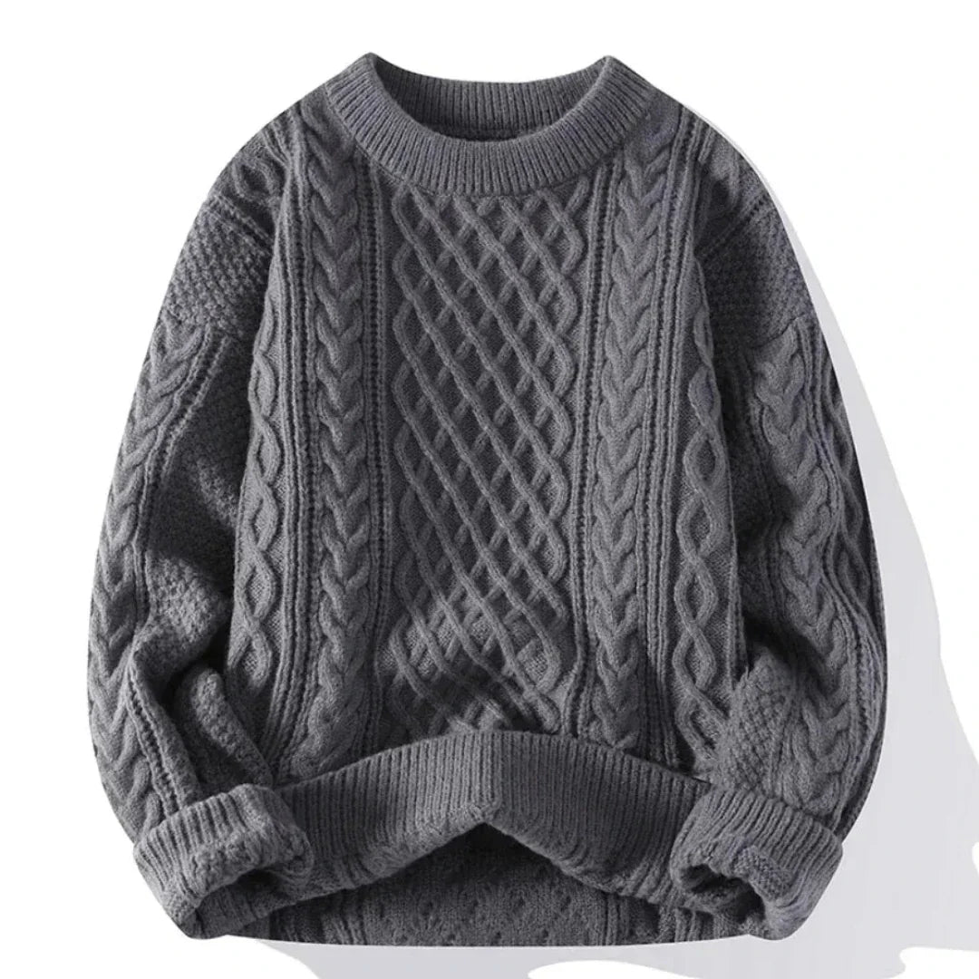 Rundhals Strickpullover Mit Langen Ärmeln Für Herren | Warm