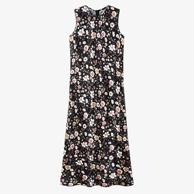 Elegantes Satinkleid - Stricktop-Kombinationsset