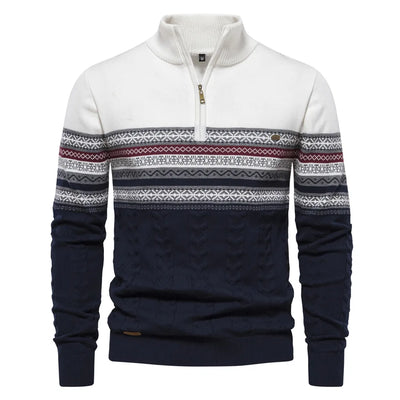 Herren Retro Half-Zip Pullover