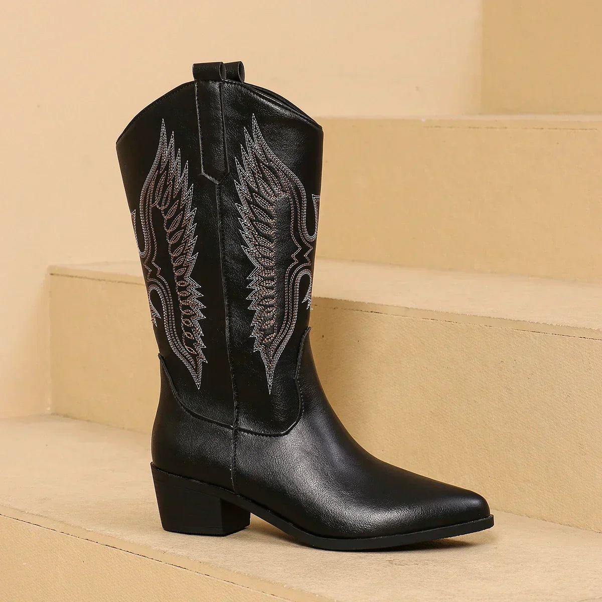 Damen Modische Cowboystiefel
