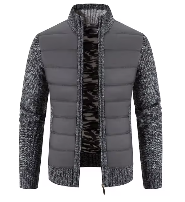 Ethan Stehkragen Pullover – Langärmelige Herrenjacke