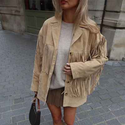 Dakota | Wildleder-Fransenjacke – Boho-Chic trifft auf Western-Style