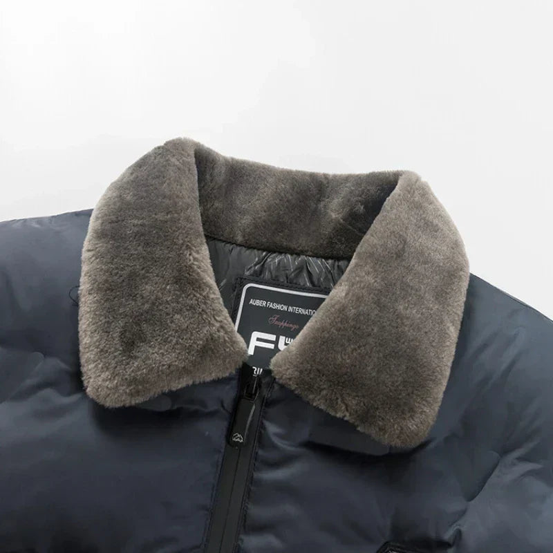 Wattierte Jacke mit Kragen für Herren