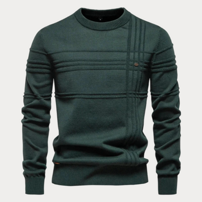 Stylischer Rundhals-Pullover für Herren