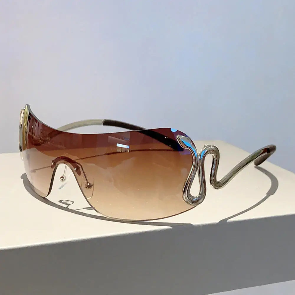 Damen Y2K Übergroße Sonnenbrille | Stylisch