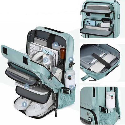 Unisex Groß Wasserdicht Reise Rucksack | Mehrere Fächer