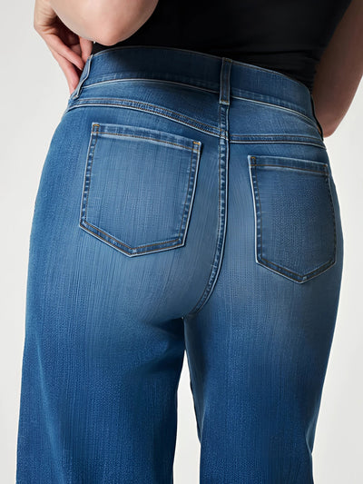 Retro Jeans mit weitem Bein