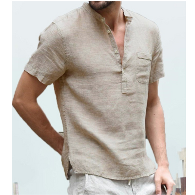 Sommerhemd Mit Stehkragen Für Herren | Kurzarm