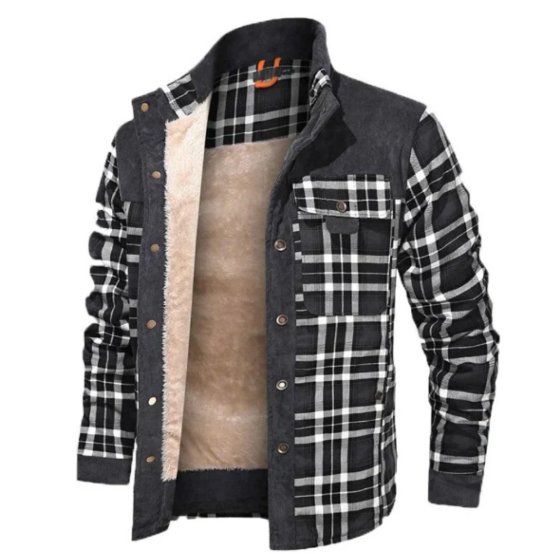 Karojacke Mit Knopfleiste Für Herren | Warm