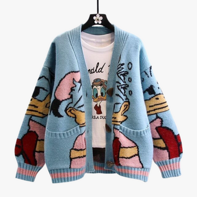 Ingrid | Donald Cartoon Pullover Oberteil