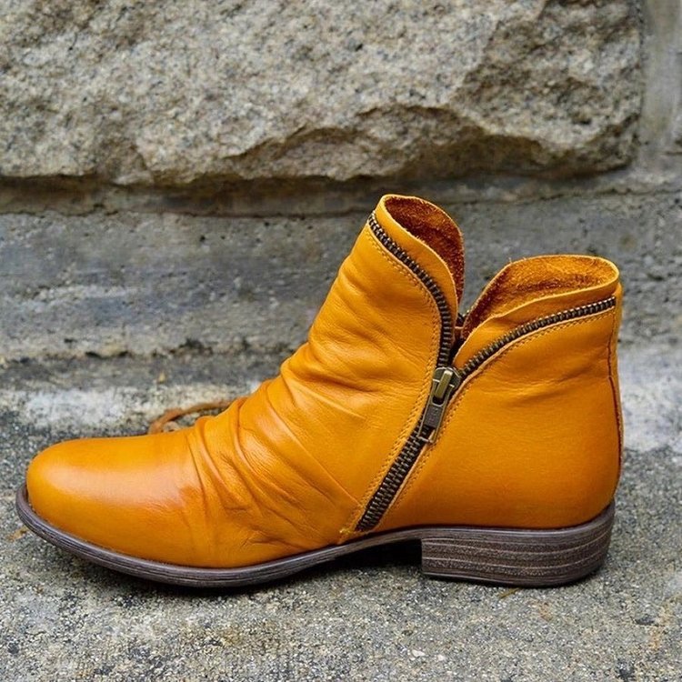 Vintage Stiefel mit Reißverschluss für Herbst
