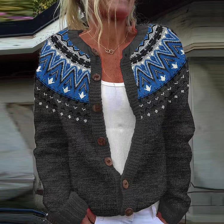 Jade | Vintage Isländische Strickjacke