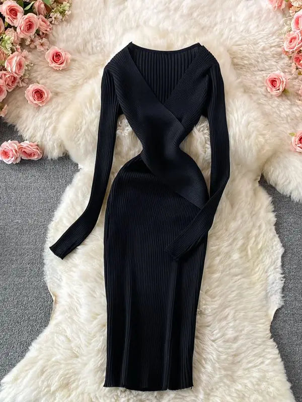 Elegantes langärmeliges Kleid für Damen