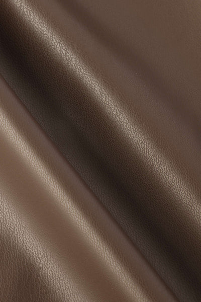 Edwina | Figurbetonter Kunstleder-Midirock mit asymmetrischer Wickeloptik