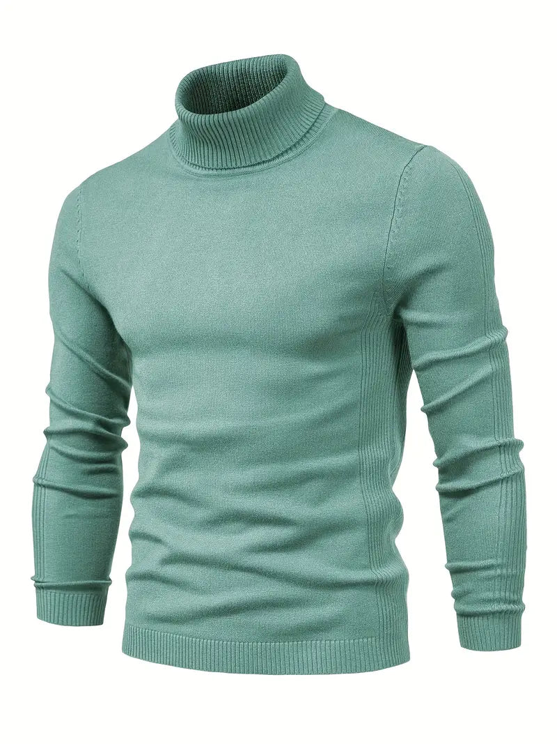 Pullover Herren Rollkragen Slim Fit | Langarm Smart Casual