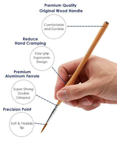 MiniStrich™ Hochwertige Synthetische Feinpinsel