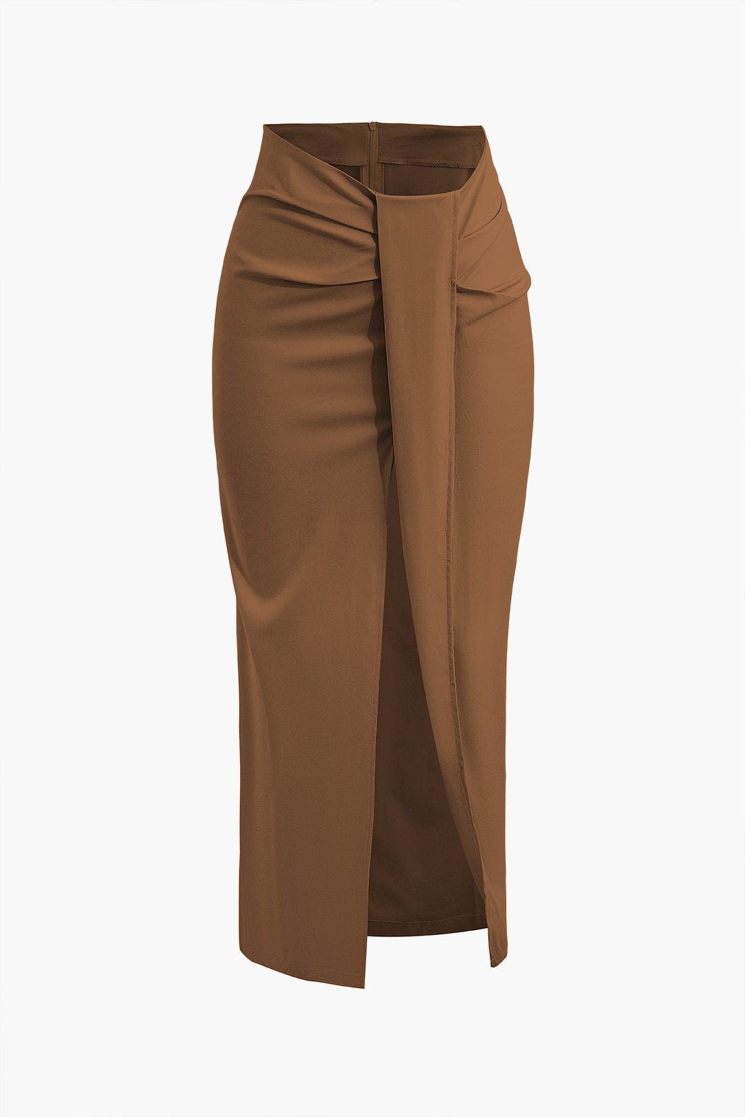 Fridoline | Eleganter Midirock mit Wickeloptik, Drapierung und hohem Schlitz