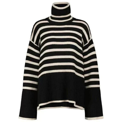 Brenda - Gestreifter Rollkragenpullover