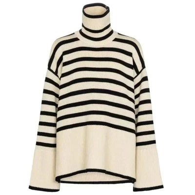 Brenda - Gestreifter Rollkragenpullover