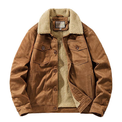 Herrenjacke mit Knöpfen und mehreren Taschen