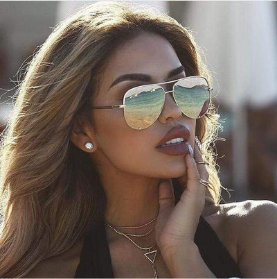 Aviator Sonnenbrille Verspiegelten Gläsern für Damen