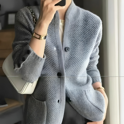 Damen Strick Langarm Cardigan | Warm