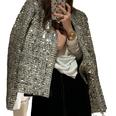 Tella - Modischer Pailletten-Blazer für Damen mit Leuchteffekt