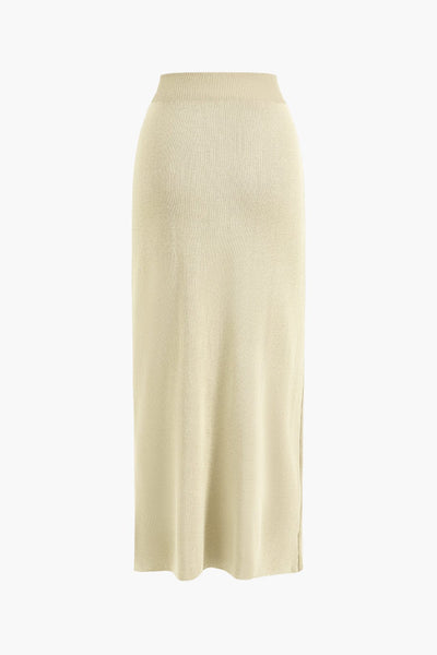 Aviana | Strick-Set mit Blazer und Rock