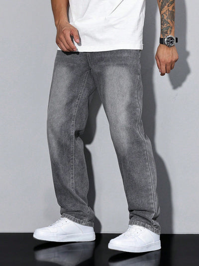 Herren Lässige Relaxed Fit Jeans