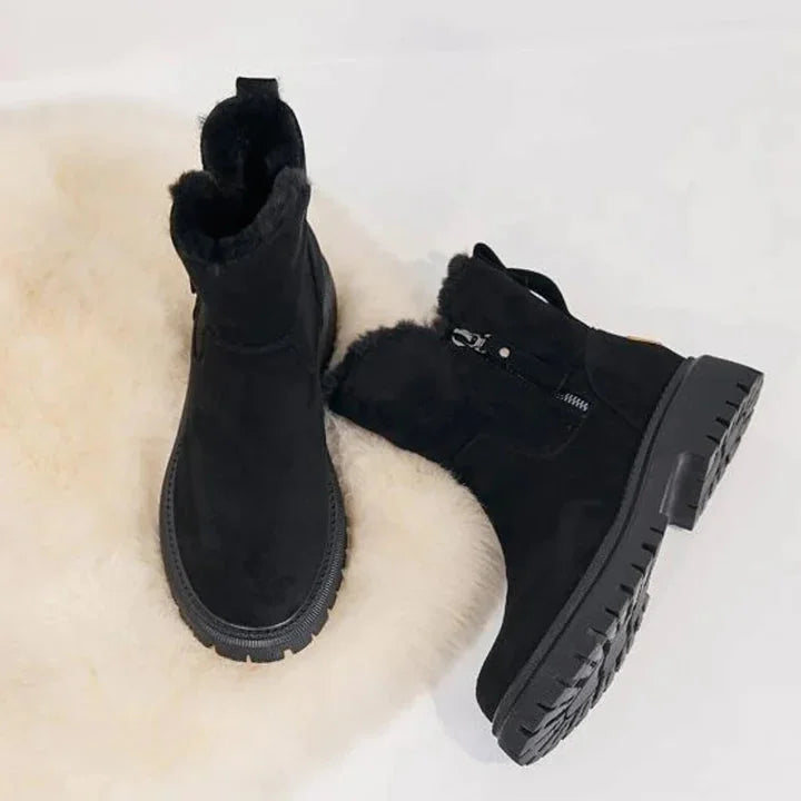 Damen Winterboots mit Futter und robuster Sohle