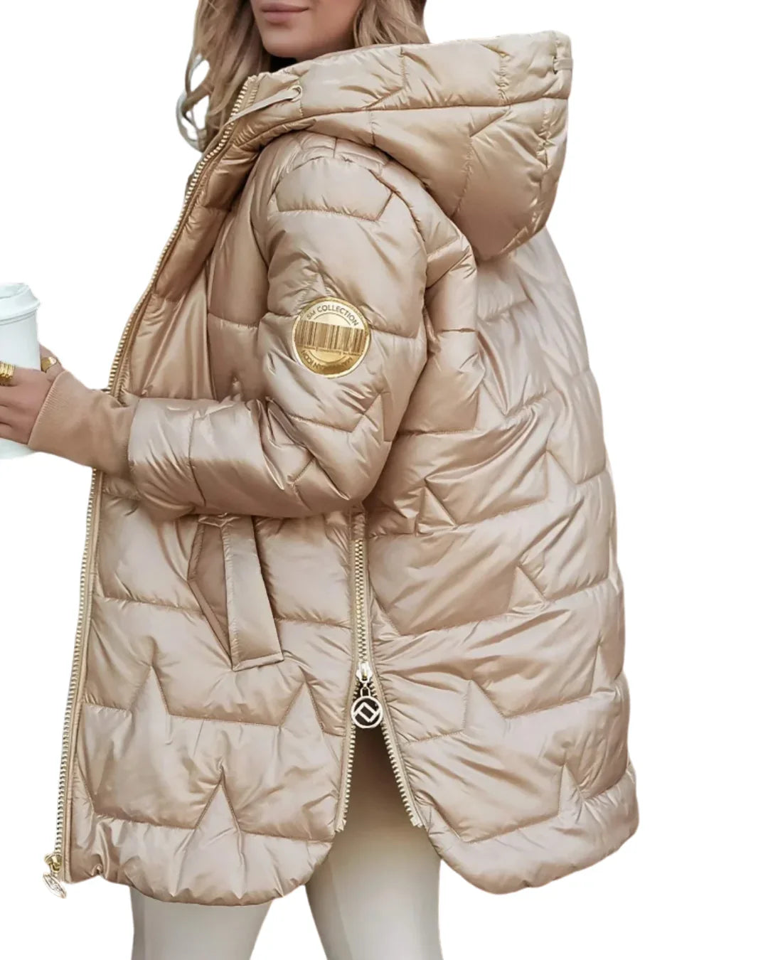 Gesteppte Damen Winterjacke mit Kapuze