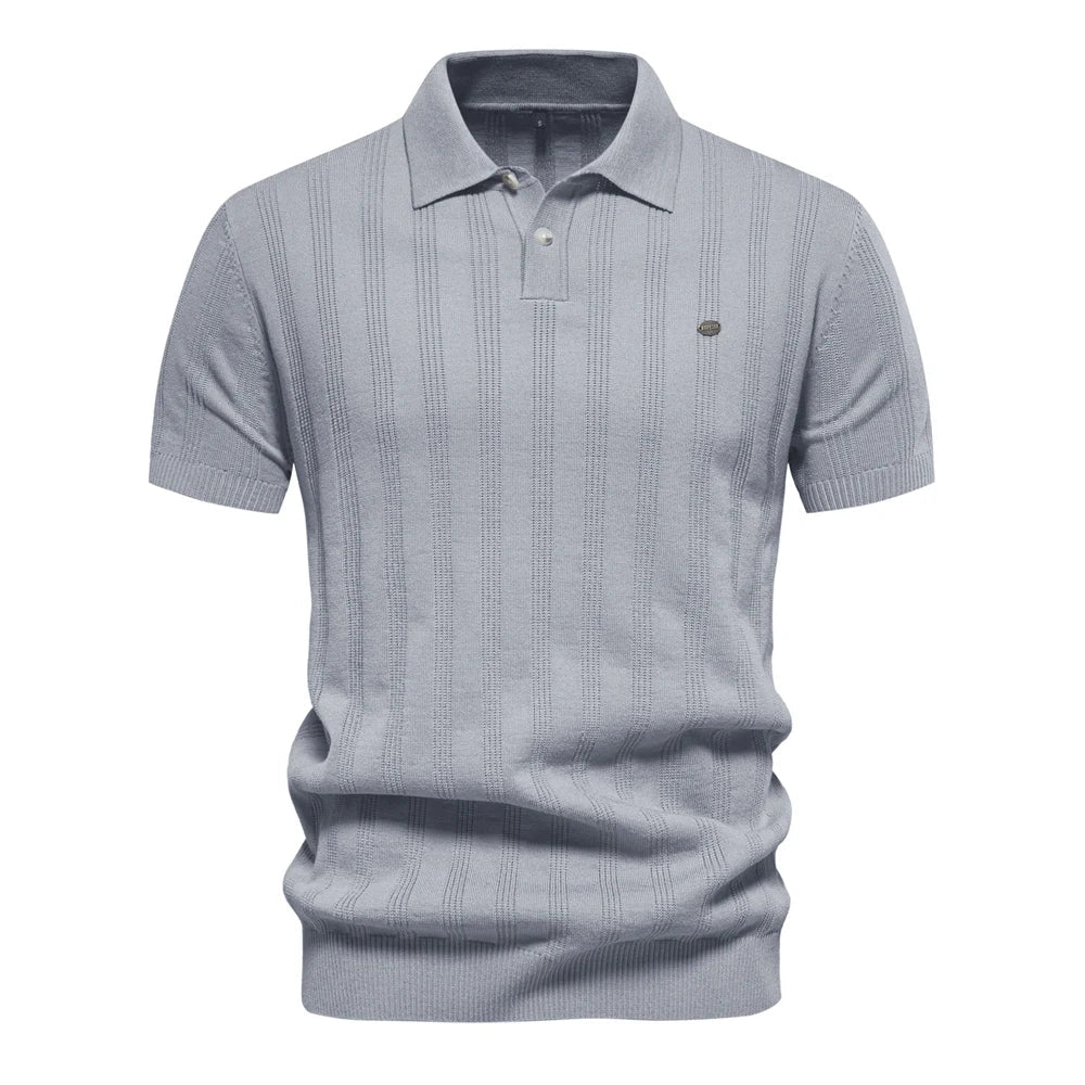 Benles | Stylish Stripe Poloshirt Gestrickt