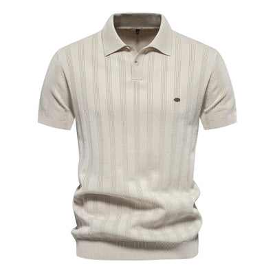 Benles | Stylish Stripe Poloshirt Gestrickt