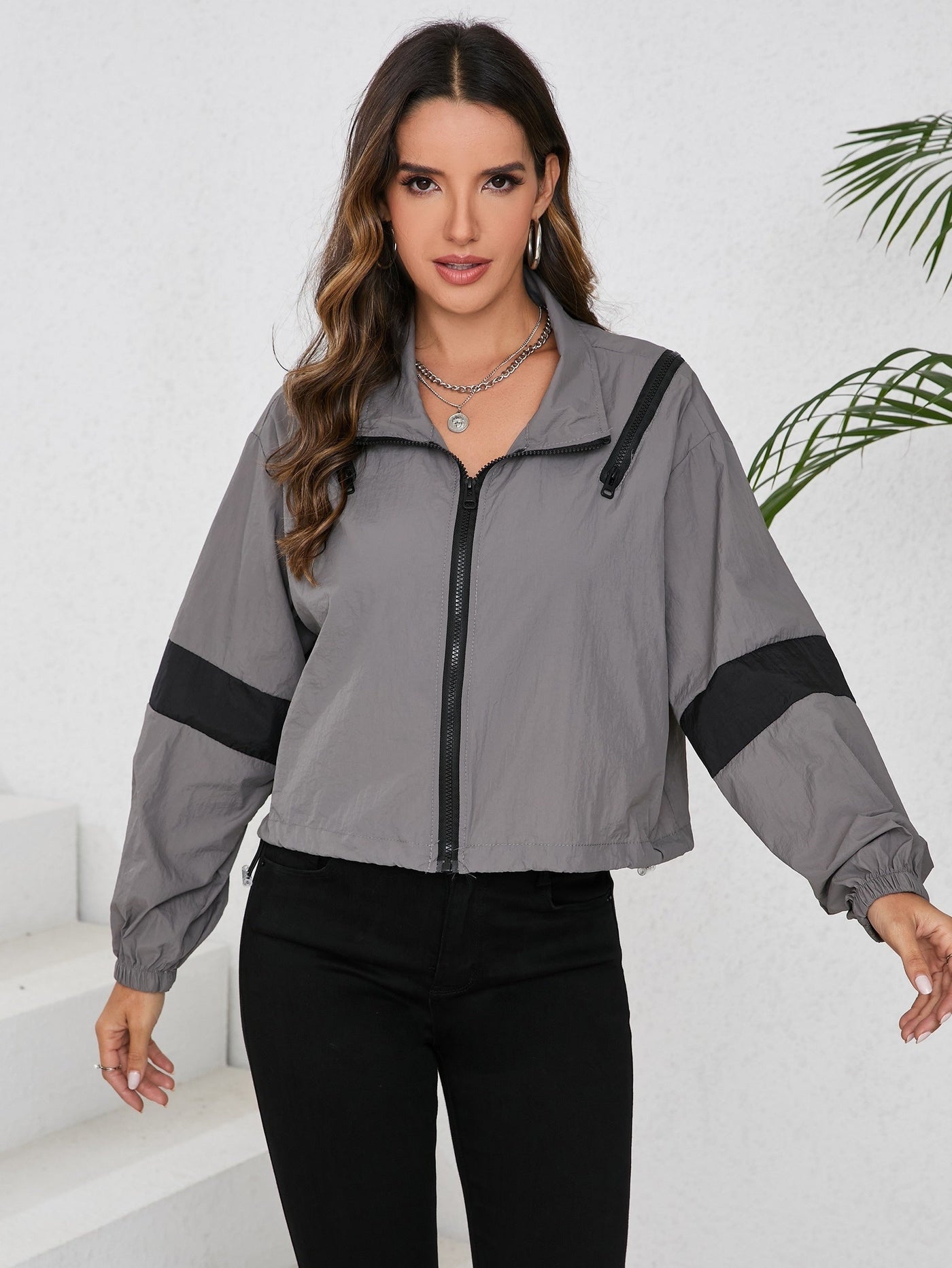 Gudula | Sportliche Windbreaker Jacke