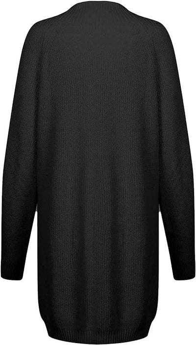 Damen Strickkleid mit Rollkragen und Oversize Passform