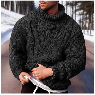 Warme gestrickte Rollkragenpullover