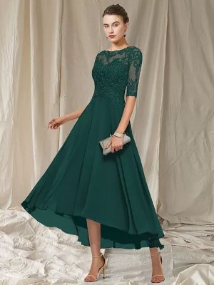 Raffiniertes A-Linien Abendkleid