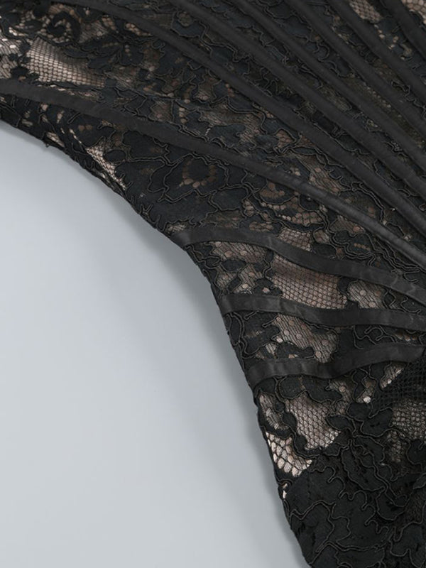 Trägerloses Korsett Spitzenkleid Für Damen | Mini